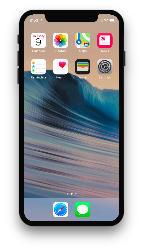 Wallpaper with visible notch